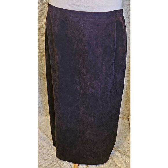 Judith Heart petites faux suade lined midi skirt - Picture 1 of 4